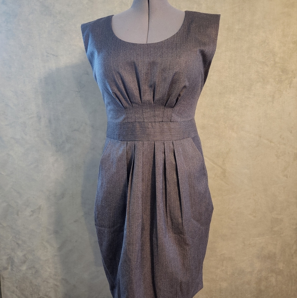 Anne Klein, Stretch, Size 10, Grey Dress